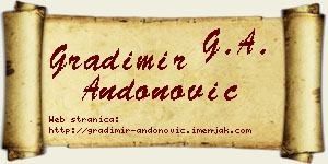 Gradimir Andonović vizit kartica